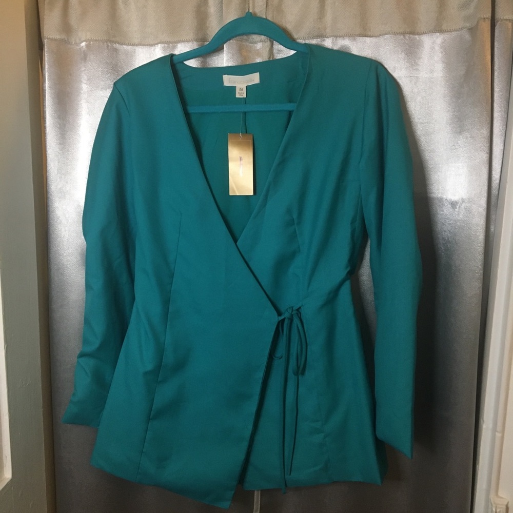 ✨francesca's longline teal wrap blazer✨